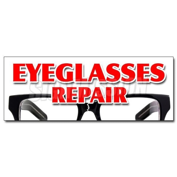 EYEGLASS REPAIR DECAL sticker optometrist eye exam dr doctor examination, D-12 Eyeglass Repair